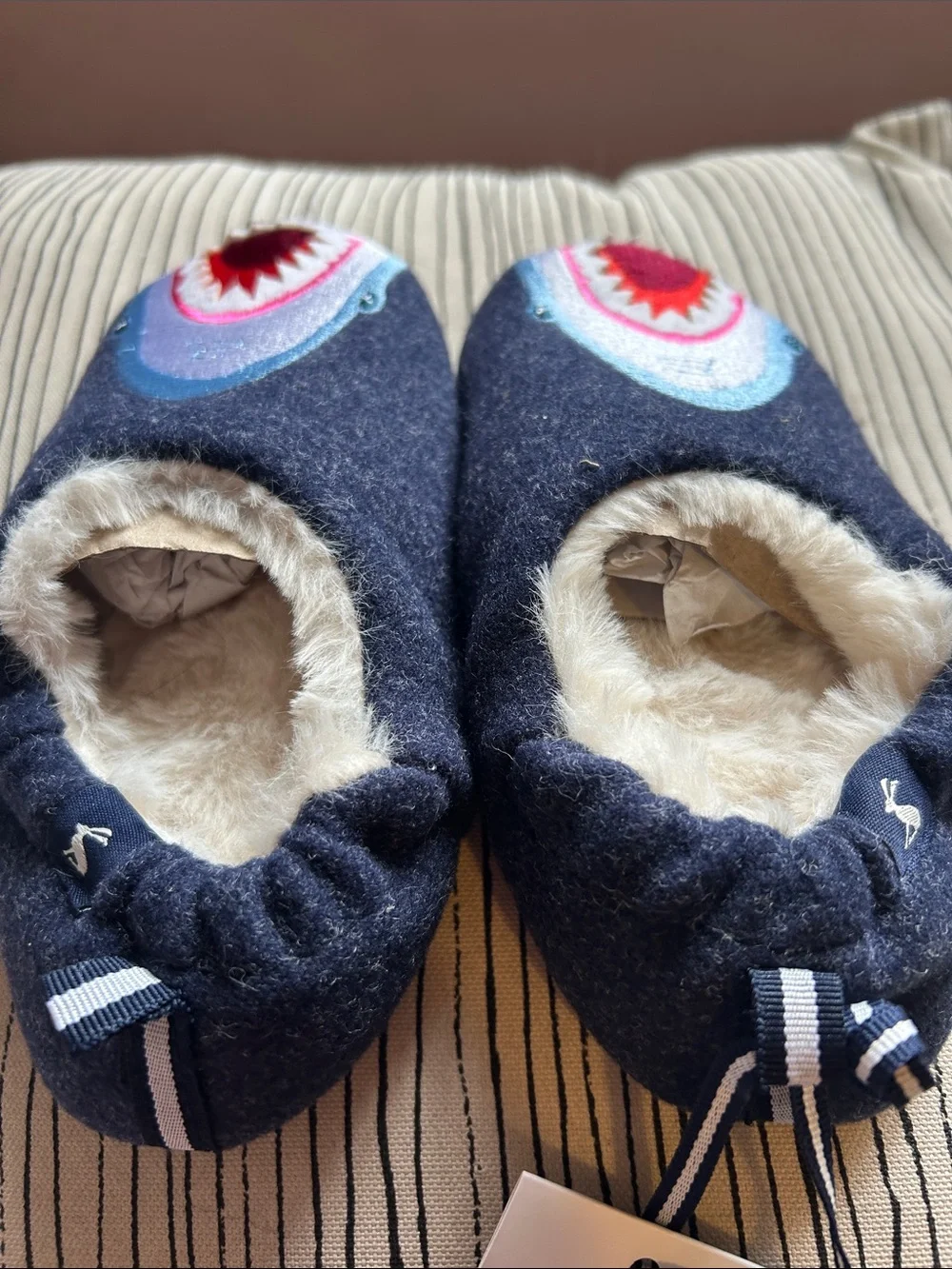 Joules Navy Shark Slippers